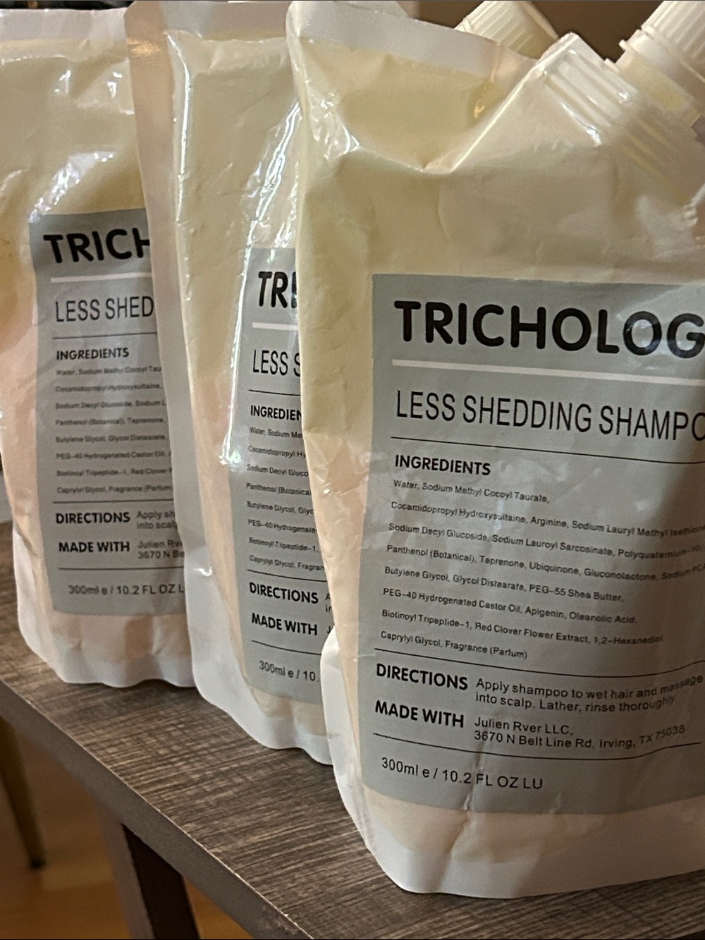 Trichology Less Shedding Shampoo Refill - 3 pack  each 10.2 oz. Exp 2028